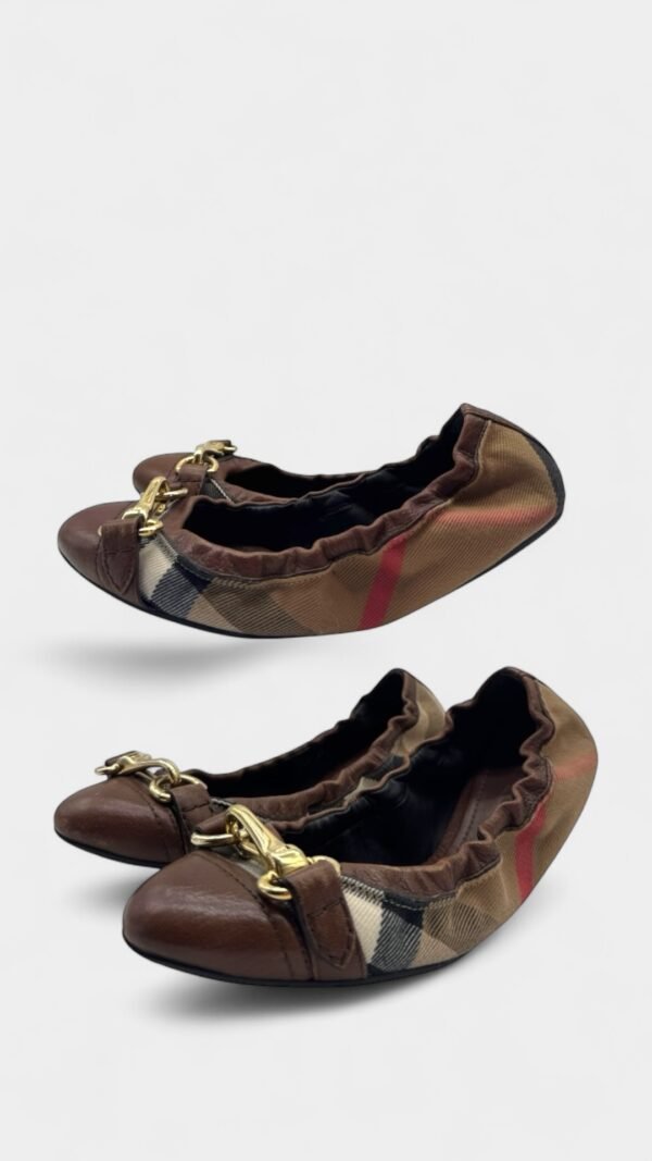 BURBERRY - BALLERINA FLATS CHECK HOUSE - Image 2